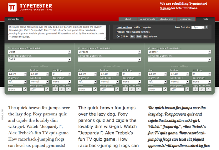 typetester
